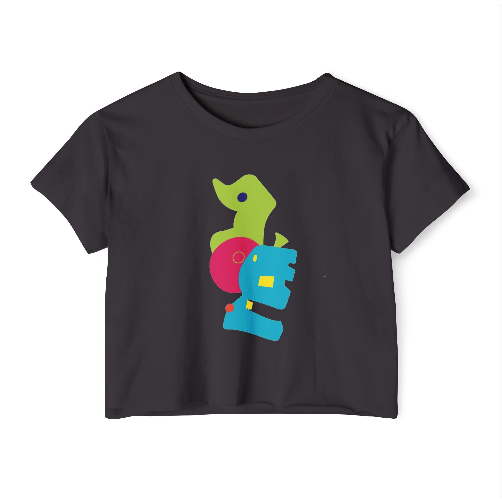 auroncoow60-Color Pop Muse Women's Crop Top Tee