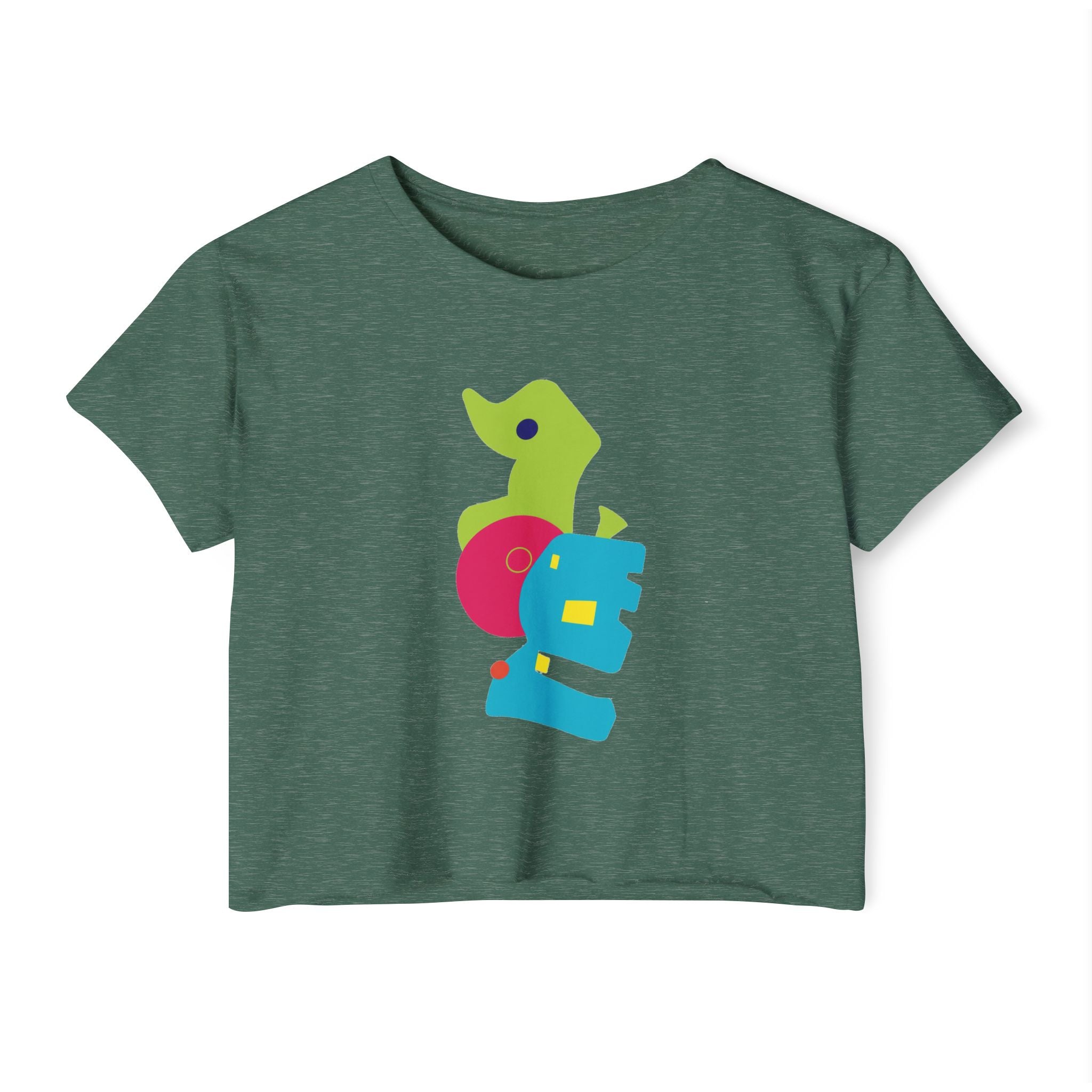 auroncoow60-Color Pop Muse Women's Crop Top Tee