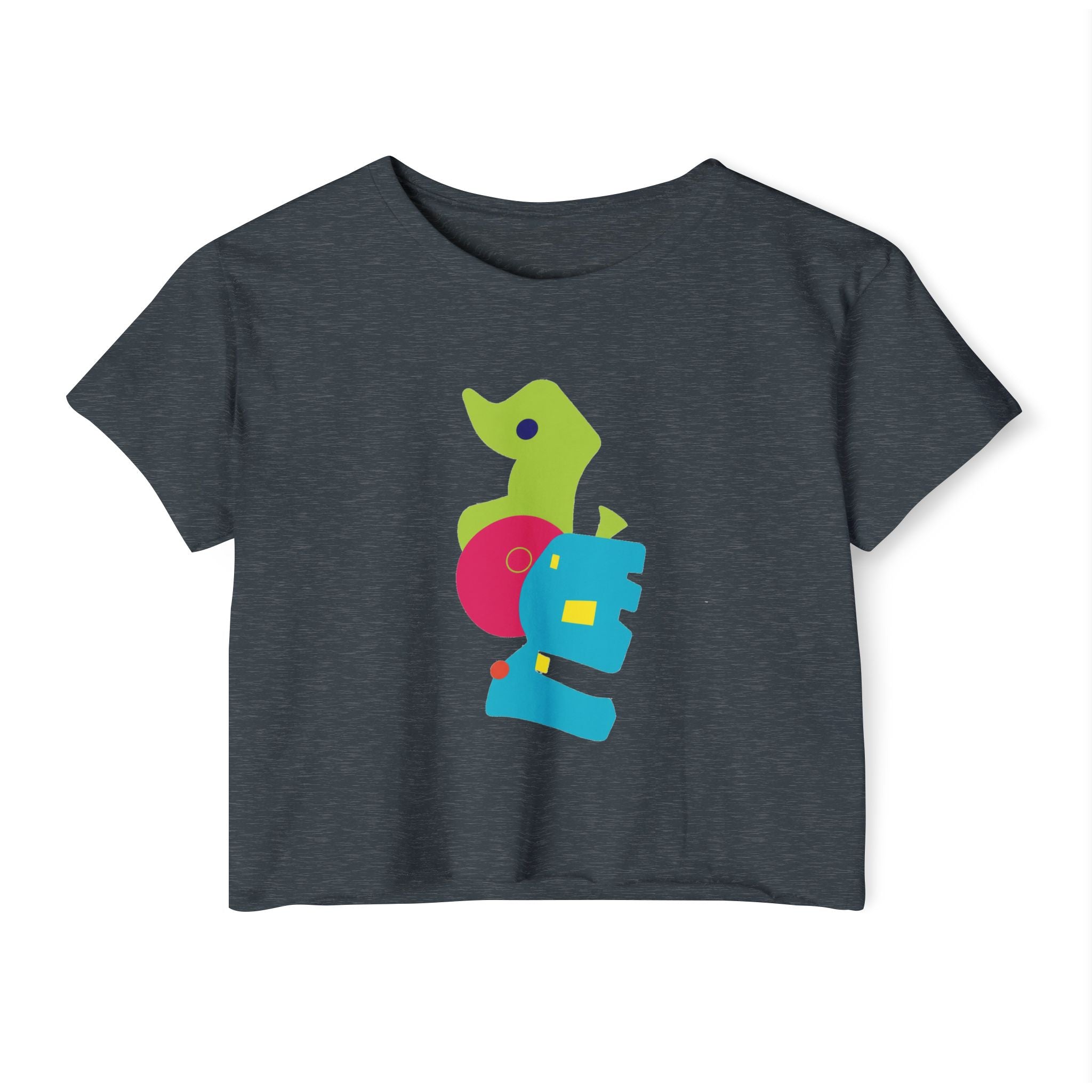 auroncoow60-Color Pop Muse Women's Crop Top Tee