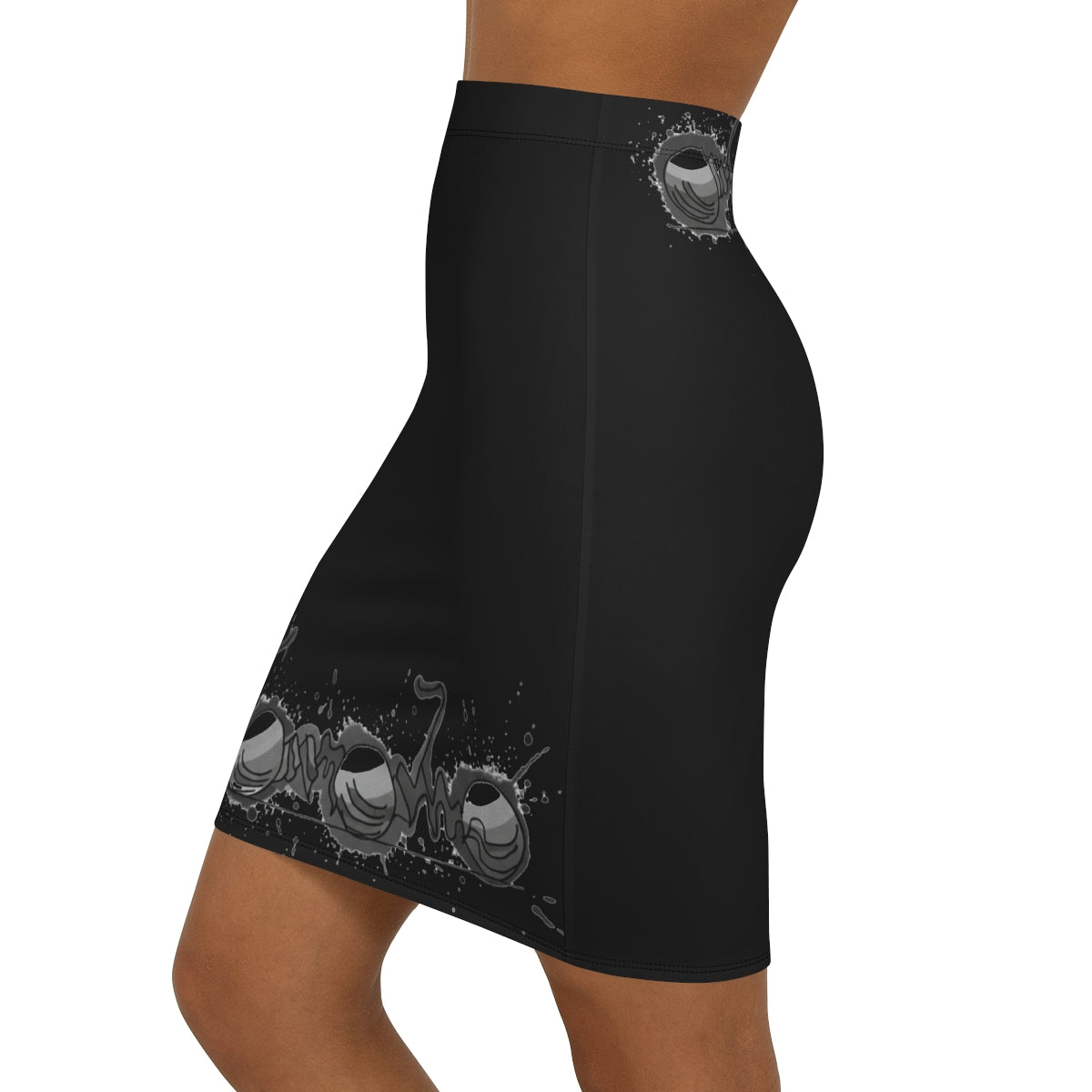 auroncoow60-Gothic Midnight Relic Pencil Skirt