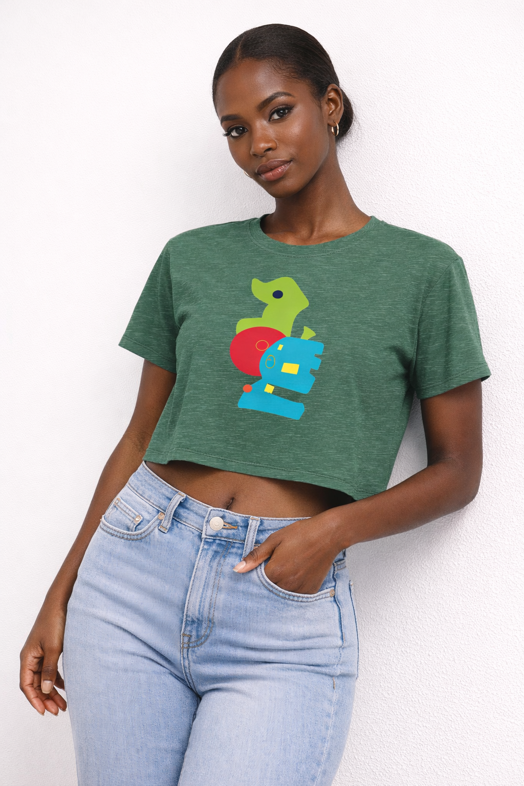 auroncoow60-Color Pop Muse Crop Top Tee