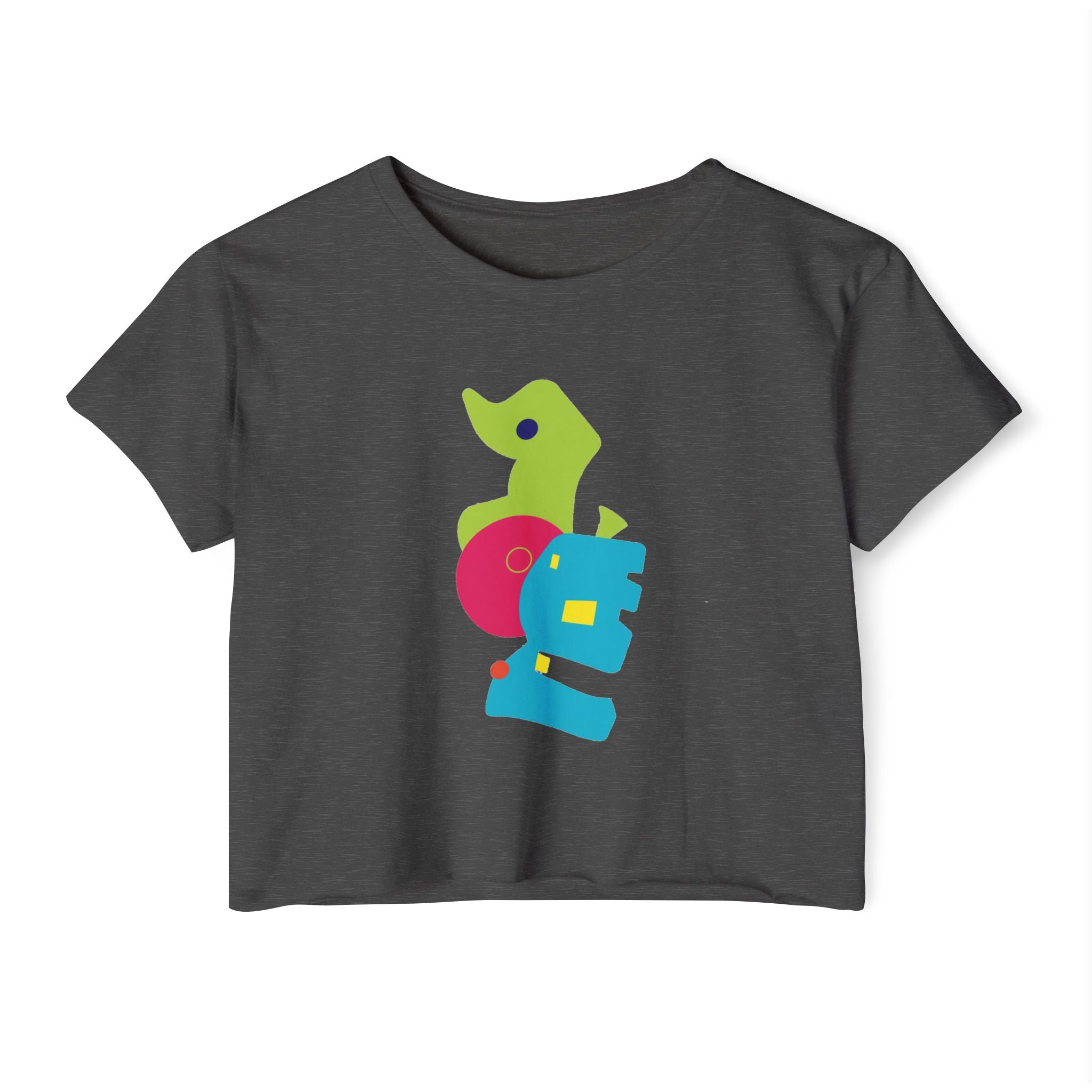 auroncoow60-Color Pop Muse Women's Crop Top Tee