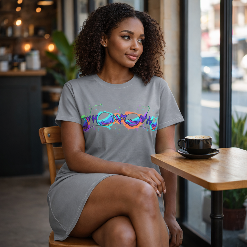 auroncoow60-Midnight Lens Women's T-Shirt Dress