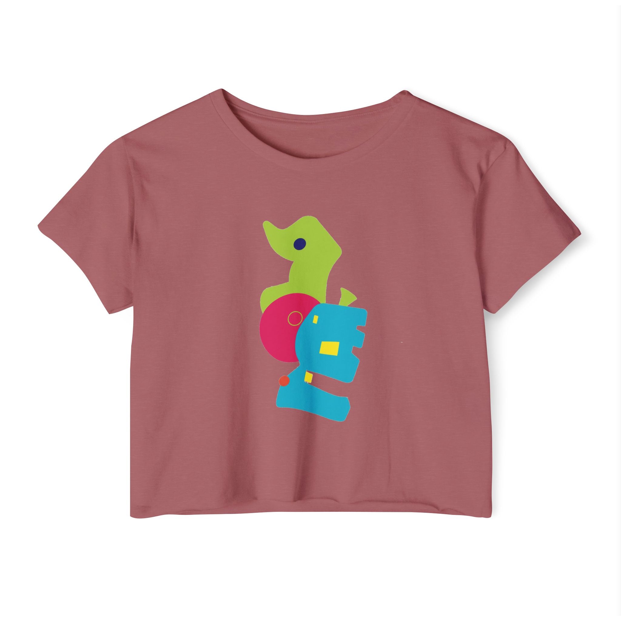 auroncoow60-Color Pop Muse Women's Crop Top Tee