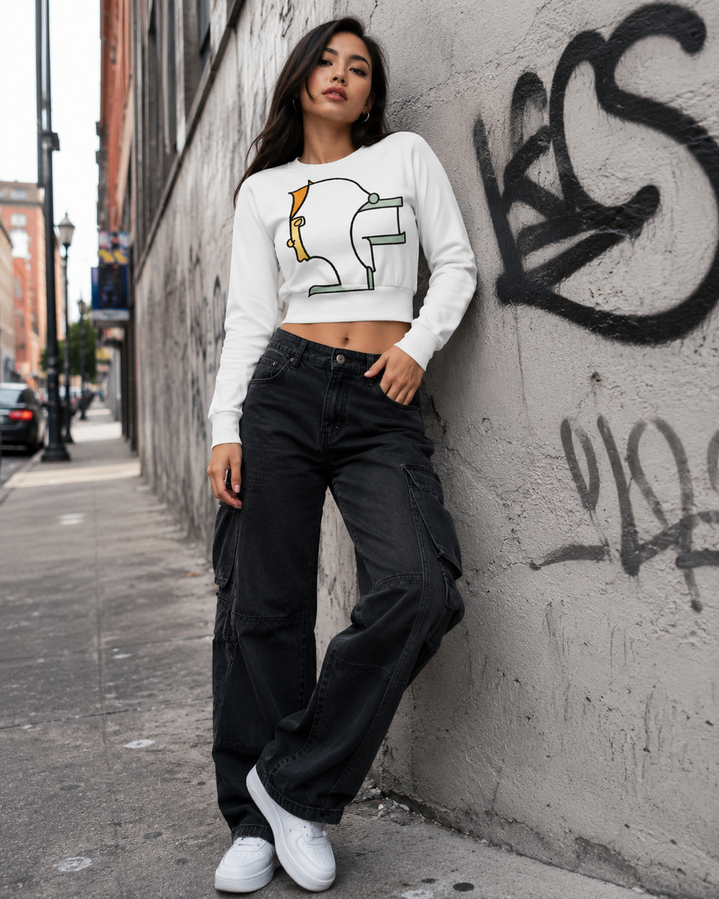 auroncoow60-Side Signal Crop Top