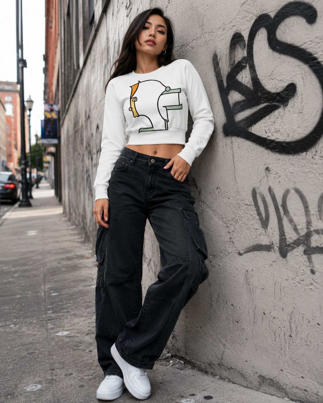 auroncoow60-Side Signal Crop Top