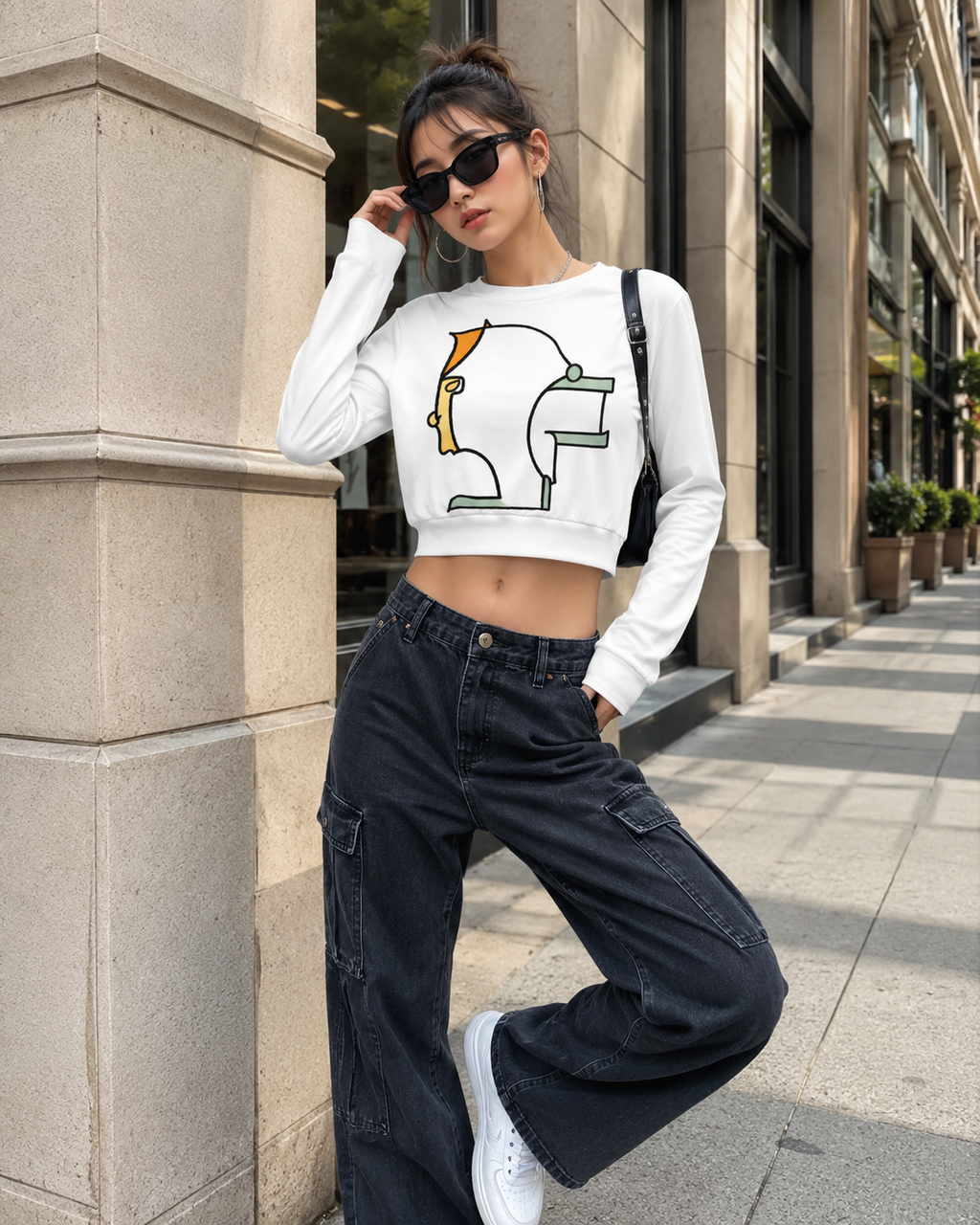 auroncoow60-Side Signal Crop Top