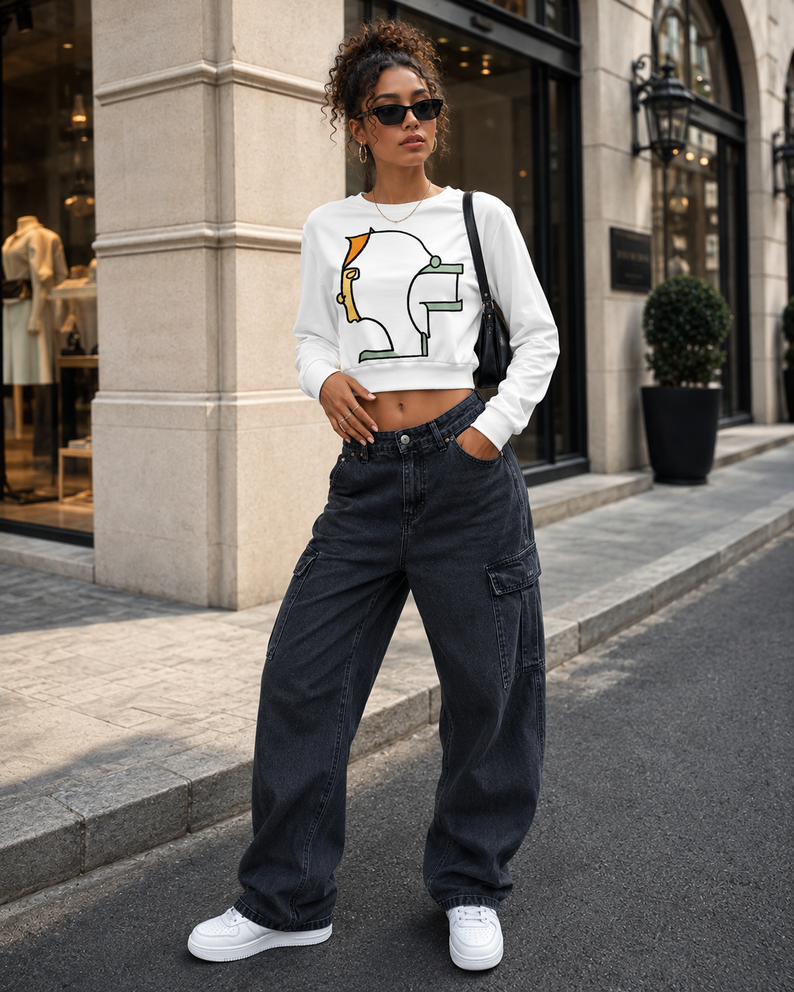 auroncoow60-Side Signal Crop Top