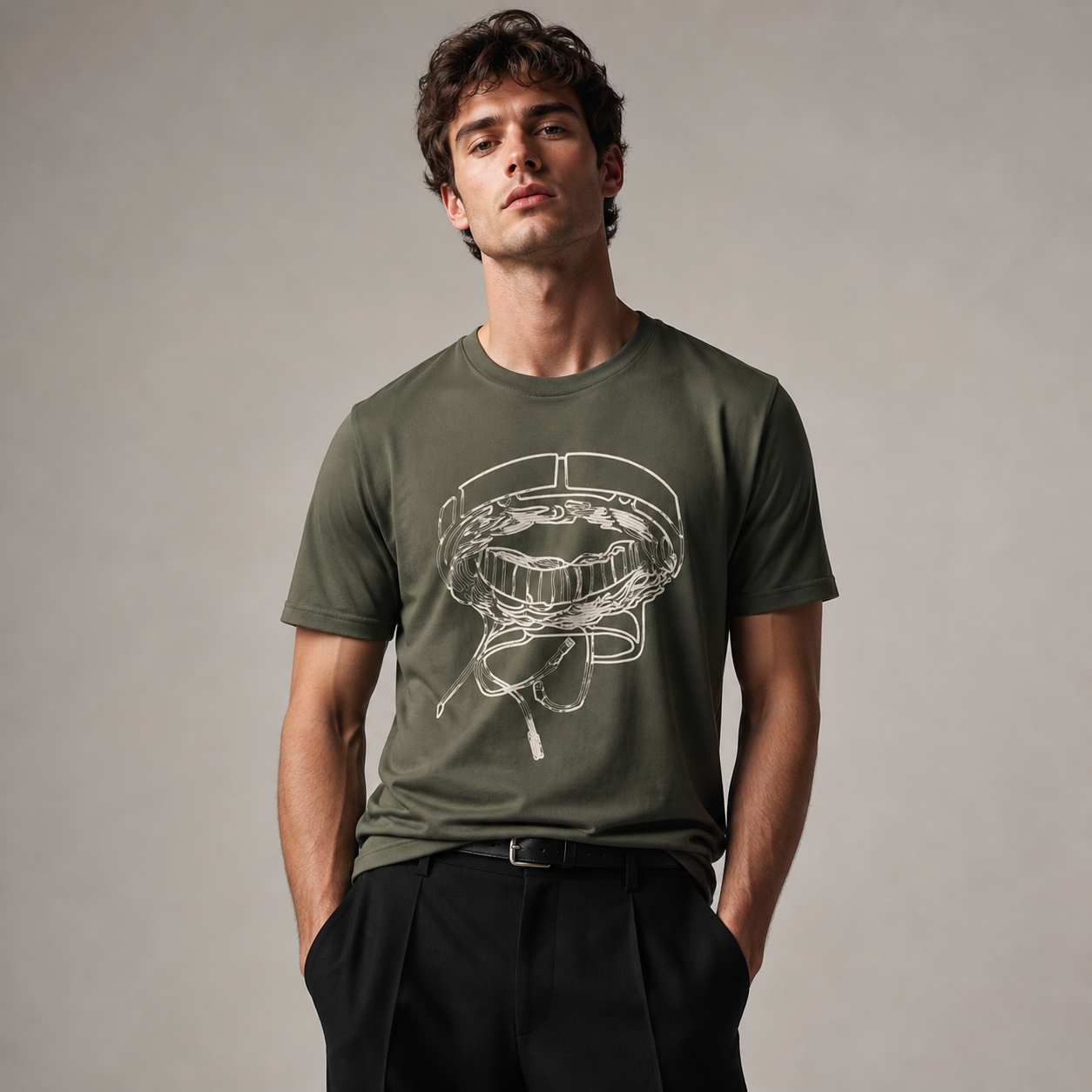 auroncoow60-Cyber Grin Platium VR Graphic Tee